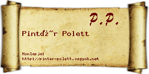 Pintér Polett névjegykártya